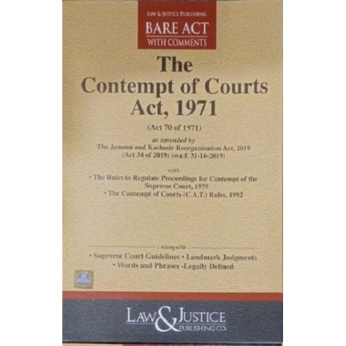 Law & Justice Publishing Co's Contempt of Courts Act, 1971 Bare Act 2024